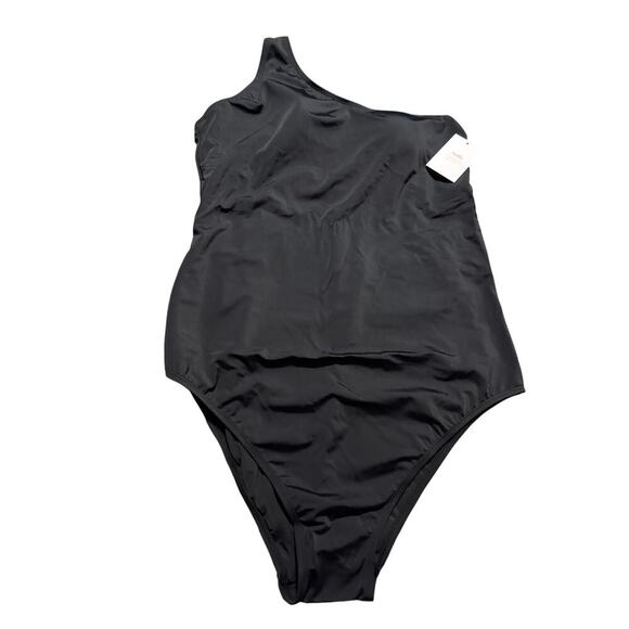 NWT Andie Swim XXXL OR XL OR Large Tall‎ Black Nantucket One Piece One Shoulder - Picture 2 of 7